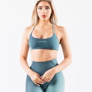 Alphalete Aura 3 Strap Bra Glacier Print